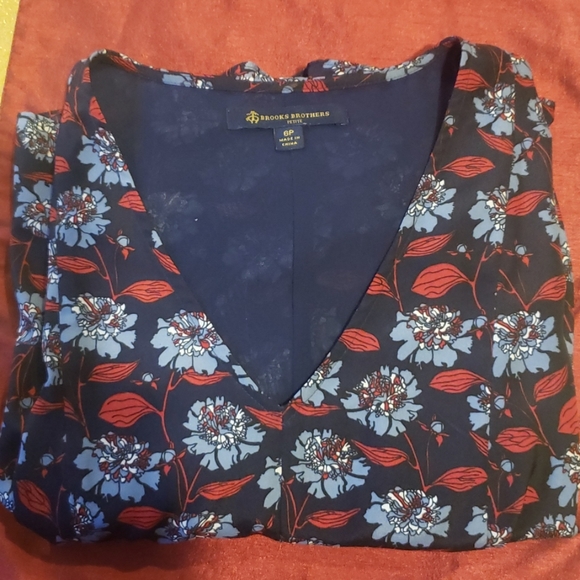 Brooks Brothers floral dress size 6p - Picture 3 of 5